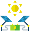 Solar energy icon